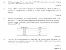 We did not find results for: A 10 Year Bond Pays 5 On A Face Value Of 1 000 If Similar Bonds Are Currently Homeworklib