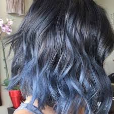 Steel Blue Ombre Hair Blue Ombre Hair Hair Inspiration Color Short Ombre Hair