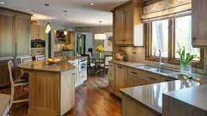 This kitchen with oak wood cabinet door, clear finish, show out very nice wood grain, natural is in your kitchen. Chic Rustic Kitchen Oak Brook Il Drury Design