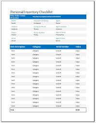Or download the documentation review checklist in ms excel. Inventory Checklist Templates For Excel Word Excel Templates