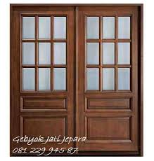 Untuk mengetahui model pintu rumah hubungi kami. Pintu Rumah Kaca Jati Minimalis Pintu Gebyok Jati Jepara