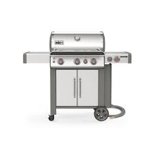 Weber Genesis Ii S 335 3 Burner Natural Gas Grill In Stainless With Built In Thermometer And Side Burner Natural Gas Grill Gas Grill Best Gas Grills
