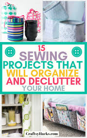 This particular project, however, is for bedroom throw pillows. 15 Sewing Projects To Help Organize And Declutter Craftsy Hacks