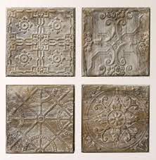 Gorgeous antique vintage look ceiling. Set Of 4 Antique Inspired Metal Ceiling Tiles Antique Gray Emory Valley Mercantile