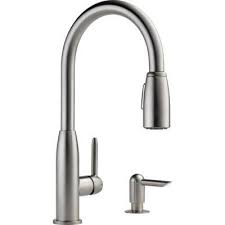 Giagni fresco stainless steel 1 handle deck mount pre rinse. Peerless Apex Integrated Single Handle Pull Down Sprayer Kitchen Faucet In Stainless With Soap Disp Kitchen Faucet Single Handle Kitchen Faucet Kitchen Handles