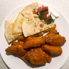 Super easy, fast, and tasty. Homemade Buffalo Chicken Wings W A Side Of Quesadilla Foodporn