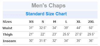 59 Hand Picked Motorcycle Chaps Size Chart