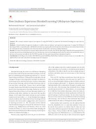 Universiti teknologi malaysia kuala lumpur jalan semarak kuala lumpur, wilayah persekutuan 54100 malaysia. Pdf How Students Experience Blended Learning Malaysian Experience Zamzami Zainuddin Academia Edu