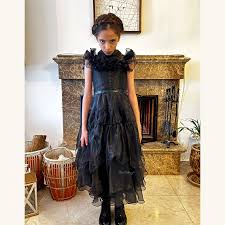 Wednesday Addams Costume, Wednesday Prom Dress