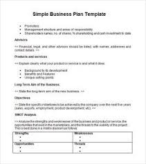 Simple Business Plan Templates Simple Business Plan Template Business Plan Template Word Business Plan Template Free