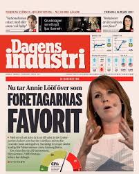 Denna tidning är på svenska. Annie Loof Framsidan Pa Dagens Industri 61 Av Facebook