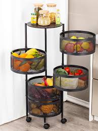 At release, the fragrant cedar vegetable rack could not be found in the indoor furnishing screen. High Quality Durable New Design 4 Layer Round Movable Rotating Kitchen Fruit And Vegetable Basket Trolley Rack For Storage Tidy And Organized Kitchen Lazada Ph