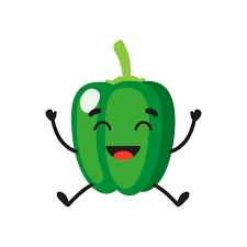 Vector cartoon cheerful cute green bell pepper character. 4747463 Vector  Art at Vecteezy