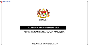 Institut penyelidikan sains & teknologi pertahanan; Kementerian Pertahanan Malaysia Mindef Jawatan Kosong