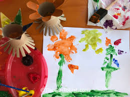 Toilet paper roll crafts flowers. Toilet Paper Roll Stamped Flowers The Go To List