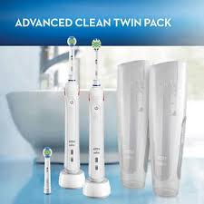 Oral B Advanced Clean Power Rechargeable Electric Toothbrushes 2 Pack Brushing Teeth Rechargeable Electric Toothbrush Oral B