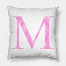 An image can consist of one or more bands of data. Watercolor Letter M Vibrant Light Pink Letter Pillow Teepublic