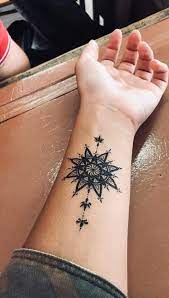 Kanza Geometric Mandala Sun Wrist Temporary Tattoo Wrist Tattoos For Women Tattoos For Guys Trendy Tattoos