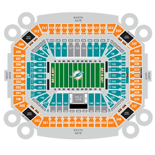 Dolphin Stadium Seating Map Miami Dolphins Football | Eseats.com