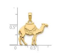 14K Yellow Gold Camel Charm Necklace with Chain | eBay