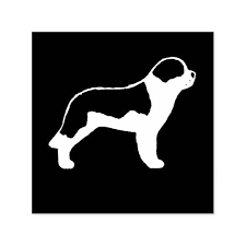 Black And White St Bernard Clipart Saint Bernard Silhouette Self Inking Stamp Self Inking Stamps Saint Bernard Bernard
