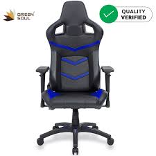 green soul warrior series muti functional chair gs 1 black blue size large gaming chair head pillow racing chair