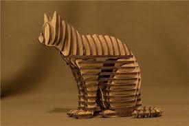 Use rubber stamps to decorate and customize the star. 3d Puzzle Cat Cardboard Paper Craft Mdf Crafts 3d Puzzles