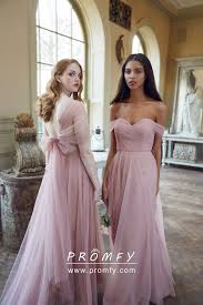 Shop unique and affordable bridesmaids dresses at bhldn. Baby Pink Tulle Off The Shoulder Bridesmaid Dresses Baby Pink Bridesmaids Dresses Pink Bridesmaid Dresses Bridesmaid Dresses