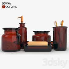 Buy glass bathroom decorative jars and get the best deals at the lowest prices on ebay! 3d Models Bathroom Accessories Restoration Hardware Pharmacy Amber Glass Bath Accessories