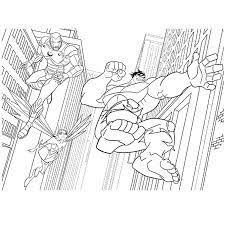 Mewarnai Gambar Polos Kleurplaat Spiderman Hulk