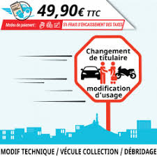 Les préfectures n'étant plus habilitées à traiter les dossiers d'immatriculation, vous avez l'obligation de demander votre carte grise par voie. Changement De Proprietaire Ajout Retrait Mention D Usage Techn