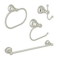 We seek the touch of the artisan and traditional methods of craft to create collections of modern innovation, imagination, and unique beauty. Rohl Arcana 4 Piece Bathroom Hardware Set Perigold