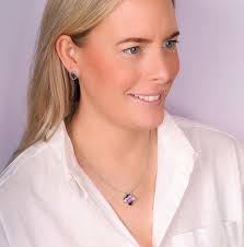 18ct Yellow Gold Blue John bloom Large Four Leaf Clover Ball Edge Chain  Necklet N1043