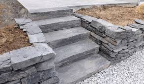 Garten Trockenmauer Treppe Naturstein Rock Wall Aussentreppe Gartentreppe Garten