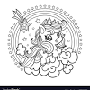 Einhorn schwarz weiss art print by lessaksart. 1