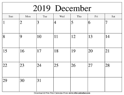 Blank December 2019 Calendar Editable Calendar Printable Calendar July Calendar Printables