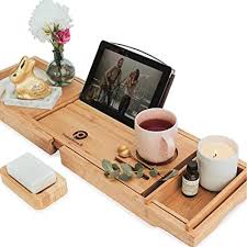 Bamboo bathtub caddy tray wooden bath tray with extending arms, reading rack, tablet holder, cellphone tray and wine glass holder. Ubuy Bahrain Online Shopping For Bathtub Trays In Affordable Prices