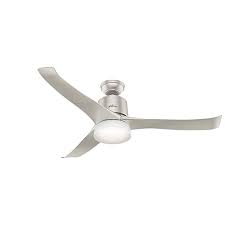 Hunter Indoor Wifi Ceiling Fan With Led Light And Remote Control Symphony 54 Inch Matte Nickel 593 Ceiling Fan With Remote Ceiling Fan With Light Fan Light
