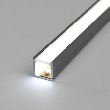 1m T2 Led Profile Raw Aluminium 12mm X 12mm Set With Cover Linear Lighting Ceiling Light Design Led Strip Lighting