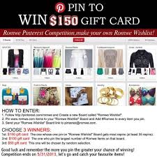 Shein gift card code details: Rowme Is Holding A Pinterest Event The Winner Will Get 150 Freebies How To Enter 1 Follow Http Pinterest Com Romwe Romwe Pinterest Giveaways Gift Card