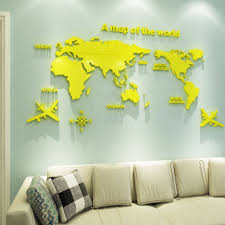 Download World Map Acrylic 3d Solid Crystal Bedroom Wall With Living Room Classroom Stickers Office Decoration Ideas Wall Stickers Aliexpress