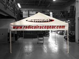 E Z Up Tent For Radical Racegear Custom Awnings Custom Graphics Tent
