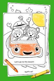 Animals birds butterflies cats dinosaurs dogs. Team Umizoomi Summertime Coloring Pack Nickelodeon Parents