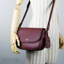 New Kate Spade James Street Adelaide Merlot Cross Body Purse Bag Wkru4581 259 Leather Crossbody Leather Crossbody Bag Leather