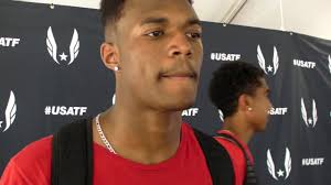 Isaiah Griffith of Nebraska Junior Men's Triple Jump Champion