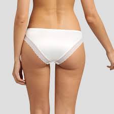 Woman legs before and after slimming. Dim Satin Line Satin And Lace Pearly White Panties