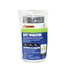Air conditioner insulation hose fiberglass ducts construction : Frost King E O 12 In X 15 Ft Self Stick Foam Foil Duct Insulation Fv516 The Home Depot