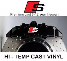 4 X Brake Caliper Vinyl Car Graphic Decal Compatible With Audi S Line White Nsdecals Brake Calipers Audi Rs Audi