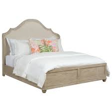 Boxed weight, approximately 251 lbs. American Drew Horizon Relaxed Vintage Queen Haven Shelter Bed Morris Home Upholstered Beds