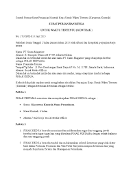 Hak dan kewajiban dalam contoh surat kontrak kerja Kumpulan Contoh Surat Dokumen Bisnis Terlengkap